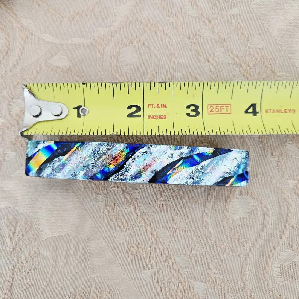 Dichroic Glass Artisan Made Barrette